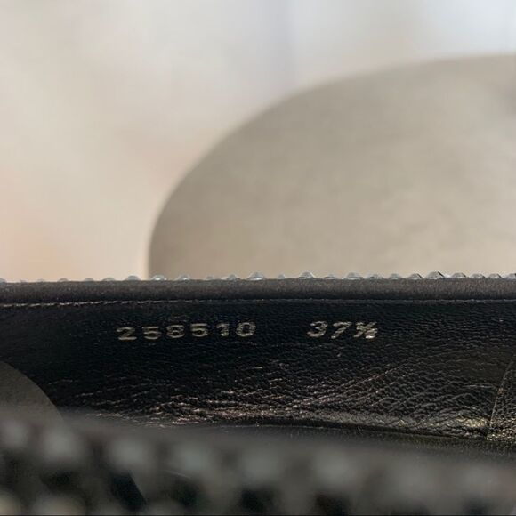 Gucci Black Satin Strass Embroidered Sofia Etoile Peep Toe Pumps Size 37.5 🔥 - Picture 10 of 11